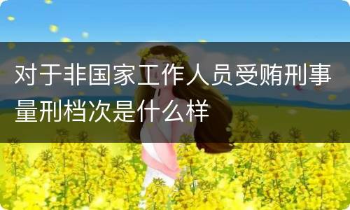 对于非国家工作人员受贿刑事量刑档次是什么样