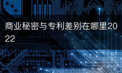 商业秘密与专利差别在哪里2022