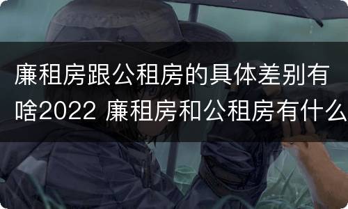 廉租房跟公租房的具体差别有啥2022 廉租房和公租房有什么不同?