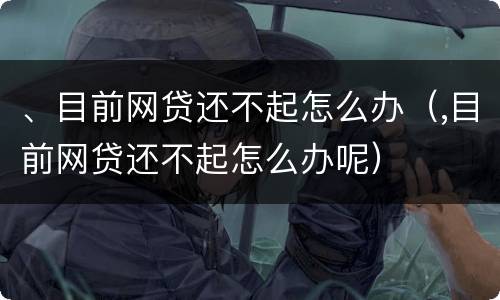 、目前网贷还不起怎么办(,目前网贷还不起怎么办呢)