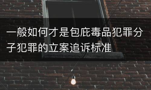 一般如何才是包庇毒品犯罪分子犯罪的立案追诉标准