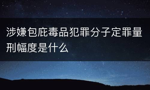 涉嫌包庇毒品犯罪分子定罪量刑幅度是什么