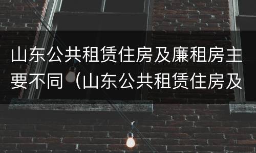 山东公共租赁住房及廉租房主要不同（山东公共租赁住房及廉租房主要不同地区）