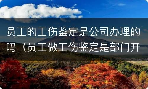 员工的工伤鉴定是公司办理的吗（员工做工伤鉴定是部门开证明还是公司开证明）