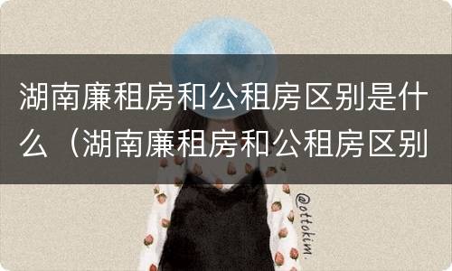 湖南廉租房和公租房区别是什么（湖南廉租房和公租房区别是什么样的）