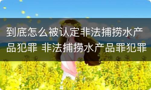 到底怎么被认定非法捕捞水产品犯罪 非法捕捞水产品罪犯罪构成