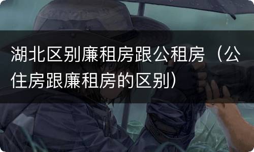 湖北区别廉租房跟公租房（公住房跟廉租房的区别）