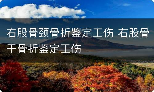 右股骨颈骨折鉴定工伤 右股骨干骨折鉴定工伤