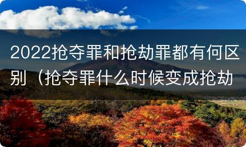 2022抢夺罪和抢劫罪都有何区别（抢夺罪什么时候变成抢劫罪）