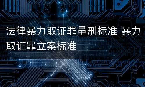 法律暴力取证罪量刑标准 暴力取证罪立案标准