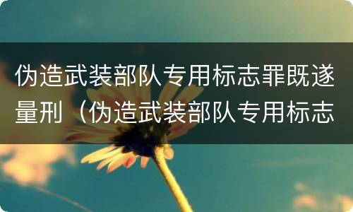 伪造武装部队专用标志罪既遂量刑（伪造武装部队专用标志罪既遂量刑多少）