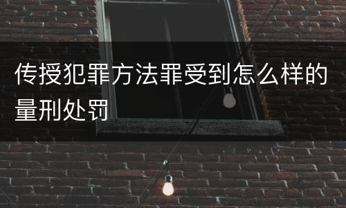 传授犯罪方法罪受到怎么样的量刑处罚