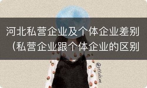 河北私营企业及个体企业差别（私营企业跟个体企业的区别）