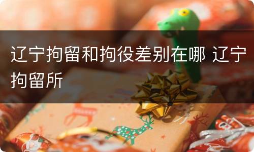 辽宁拘留和拘役差别在哪 辽宁拘留所