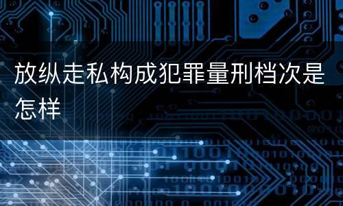 放纵走私构成犯罪量刑档次是怎样