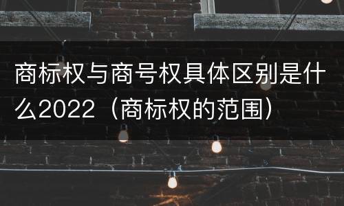 商标权与商号权具体区别是什么2022（商标权的范围）