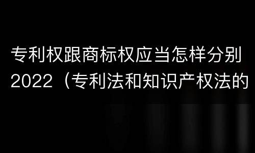 专利权跟商标权应当怎样分别2022（专利法和知识产权法的区别）