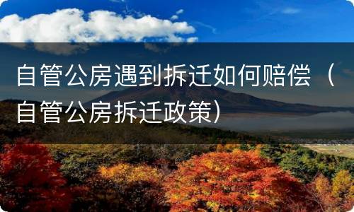 自管公房遇到拆迁如何赔偿（自管公房拆迁政策）