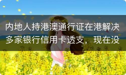 内地人持港澳通行证在港解决多家银行信用卡透支,现在没有能力偿还,会有何后果