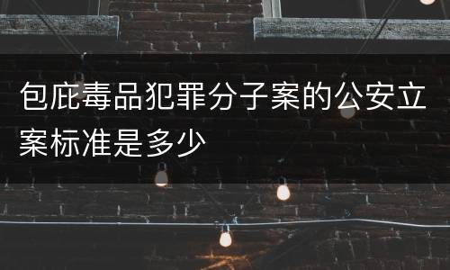包庇毒品犯罪分子案的公安立案标准是多少