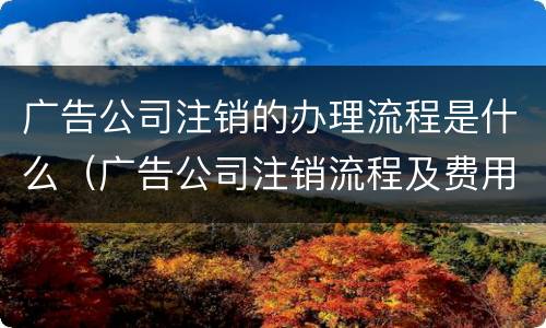 广告公司注销的办理流程是什么（广告公司注销流程及费用）