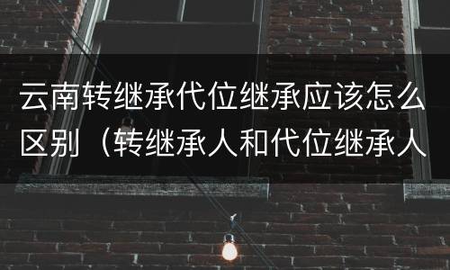 云南转继承代位继承应该怎么区别（转继承人和代位继承人的区别）