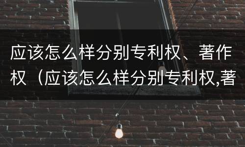 应该怎么样分别专利权、著作权（应该怎么样分别专利权,著作权和著作权）