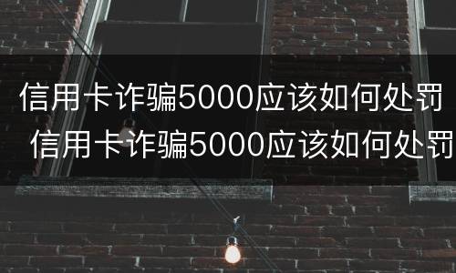 信用卡诈骗5000应该如何处罚 信用卡诈骗5000应该如何处罚呢