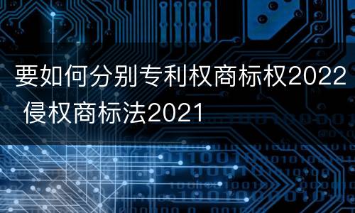 要如何分别专利权商标权2022 侵权商标法2021