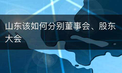 山东该如何分别董事会、股东大会