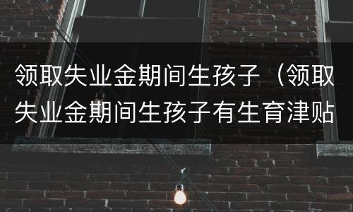 领取失业金期间生孩子（领取失业金期间生孩子有生育津贴吗）