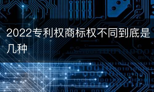 2022专利权商标权不同到底是几种