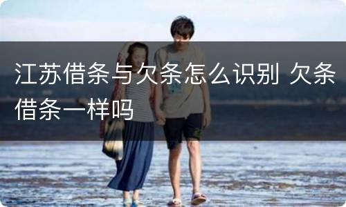 江苏借条与欠条怎么识别 欠条借条一样吗