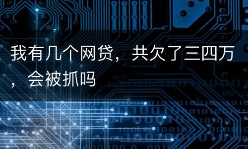 我有几个网贷，共欠了三四万，会被抓吗