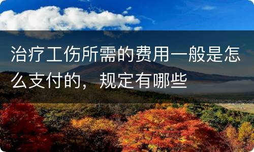 治疗工伤所需的费用一般是怎么支付的，规定有哪些