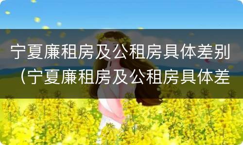 宁夏廉租房及公租房具体差别（宁夏廉租房及公租房具体差别是什么）