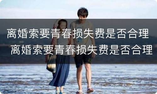 离婚索要青春损失费是否合理 离婚索要青春损失费是否合理呢