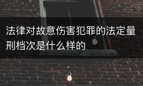法律对故意伤害犯罪的法定量刑档次是什么样的