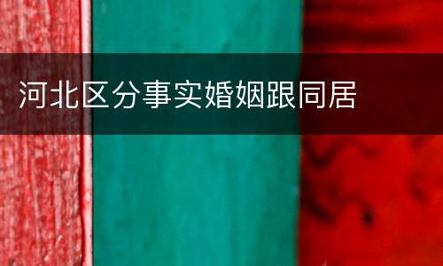 河北区分事实婚姻跟同居
