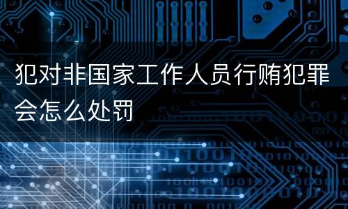 犯对非国家工作人员行贿犯罪会怎么处罚