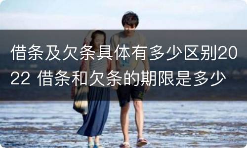 借条及欠条具体有多少区别2022 借条和欠条的期限是多少