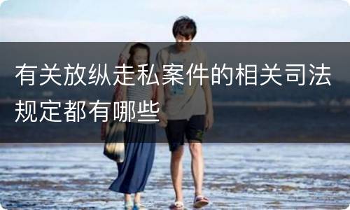 有关放纵走私案件的相关司法规定都有哪些