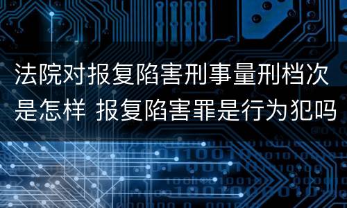 法院对报复陷害刑事量刑档次是怎样 报复陷害罪是行为犯吗