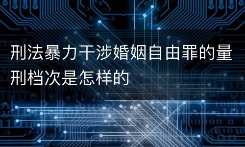 刑法暴力干涉婚姻自由罪的量刑档次是怎样的