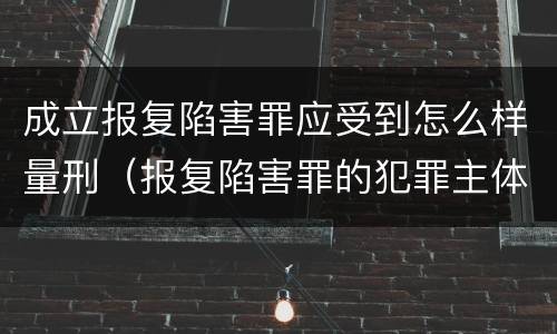 成立报复陷害罪应受到怎么样量刑（报复陷害罪的犯罪主体是什么）