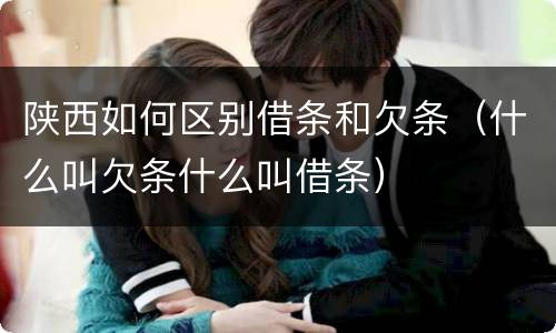 陕西如何区别借条和欠条（什么叫欠条什么叫借条）