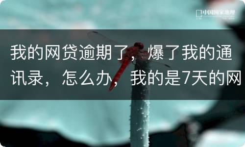我的网贷逾期了，爆了我的通讯录，怎么办，我的是7天的网贷