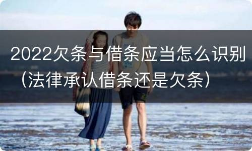 2022欠条与借条应当怎么识别（法律承认借条还是欠条）