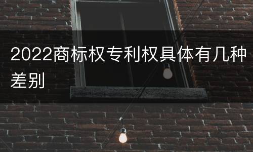 2022商标权专利权具体有几种差别