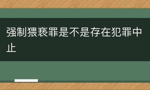 强制猥亵罪是不是存在犯罪中止